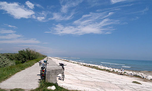 murazzo ad Alberoni (foto di P. Bonavoglia)