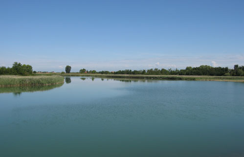 Il Piave dal ponte di barche di Cortellazzo